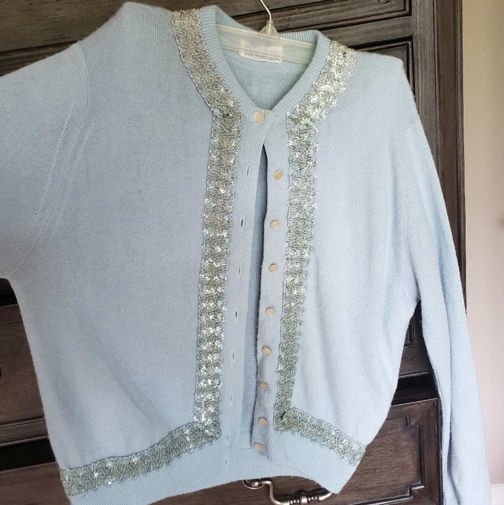 Vintage Sequin Detail  Cardigan 50's Rockabilly
